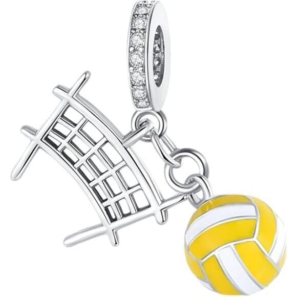 Pandora Jewelry - NEW Volleyball & Net Dangle Charm Pendant 925 Sterling Silver